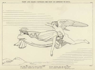 Sleep and Death Conveying the Body of Sarpedon to Lycia by John Flaxman
